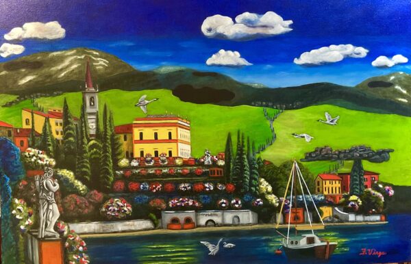 "The Light of Lake Como", Oil on Canvas, 24 inches x 36 inches A place where beauty, peace and spirit coexist!